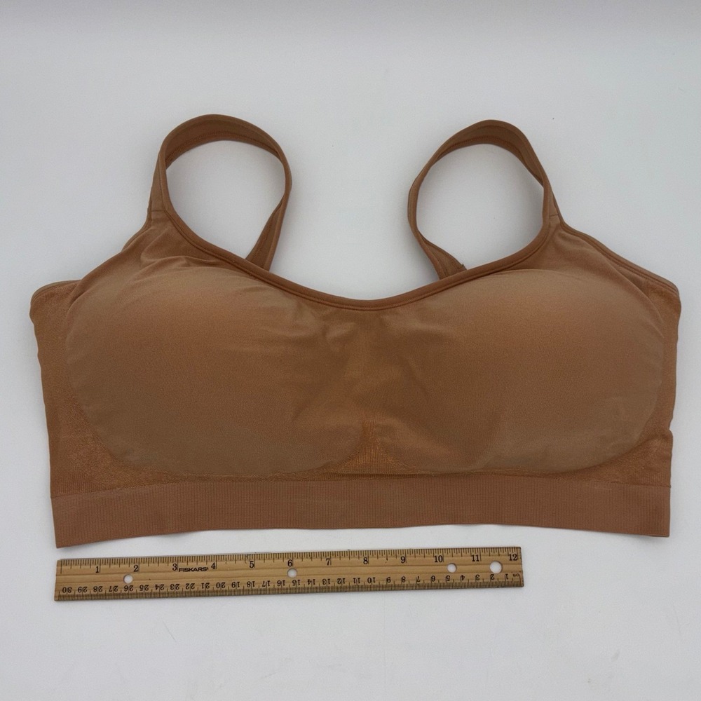 SHAPERMINT Wireless Shaping Bra Comfort Straps Stretch Seamless Tan Nude 4XL - Picture 8 of 12